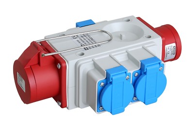 16A Stromverteiler Steckdosenleiste 1x380V, 3 Ausgänge 230V Strom RG1605J W2200