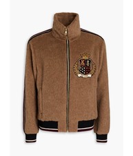 Dolce & Gabbana Logo-appliquéd Brushed Alpaca And Wool-blend Jacket