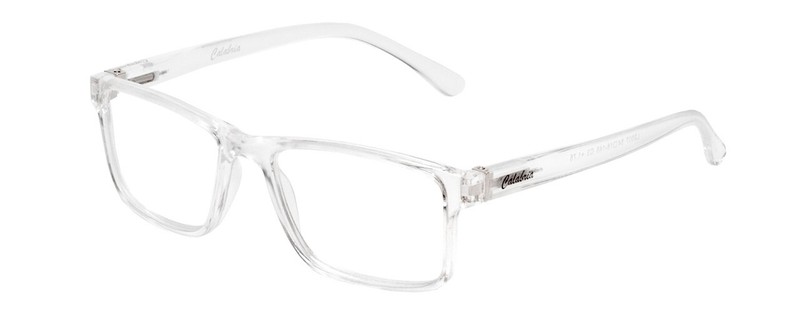 Calabria L2007-C3 Unisex Full Rim Designer Reading Glasses in Crystal Clear 54mm