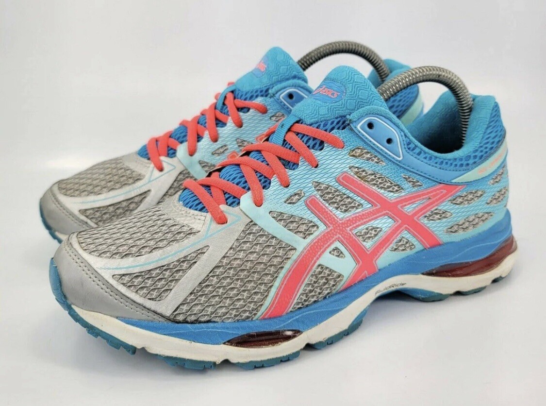 Asics T5D8N GEL Cumulus Aqua Blue Silver Running Shoes Womens Size
