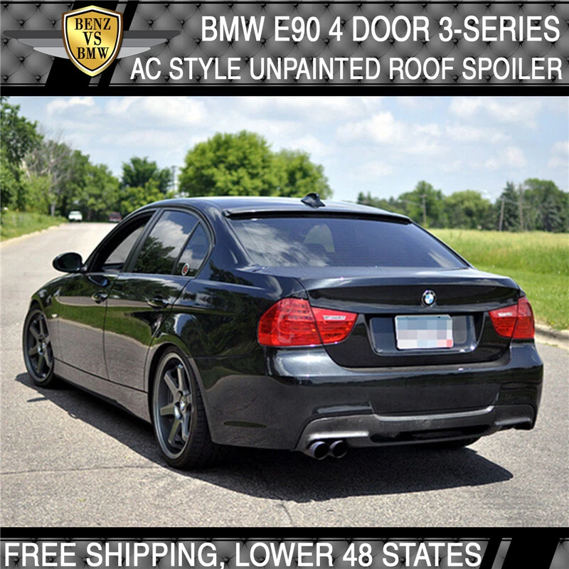 Fits 2006-2011 BMW 3-Series E90 AC Style Rear Roof Window Spoiler Wing ABS - Imagem 3 de 4