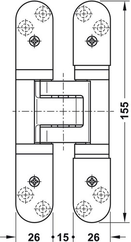 Objektband TECTUS TE 526 3D Simonswerk Edelstahl Türscharnier Türband 100 kg - Bild 3 von 9