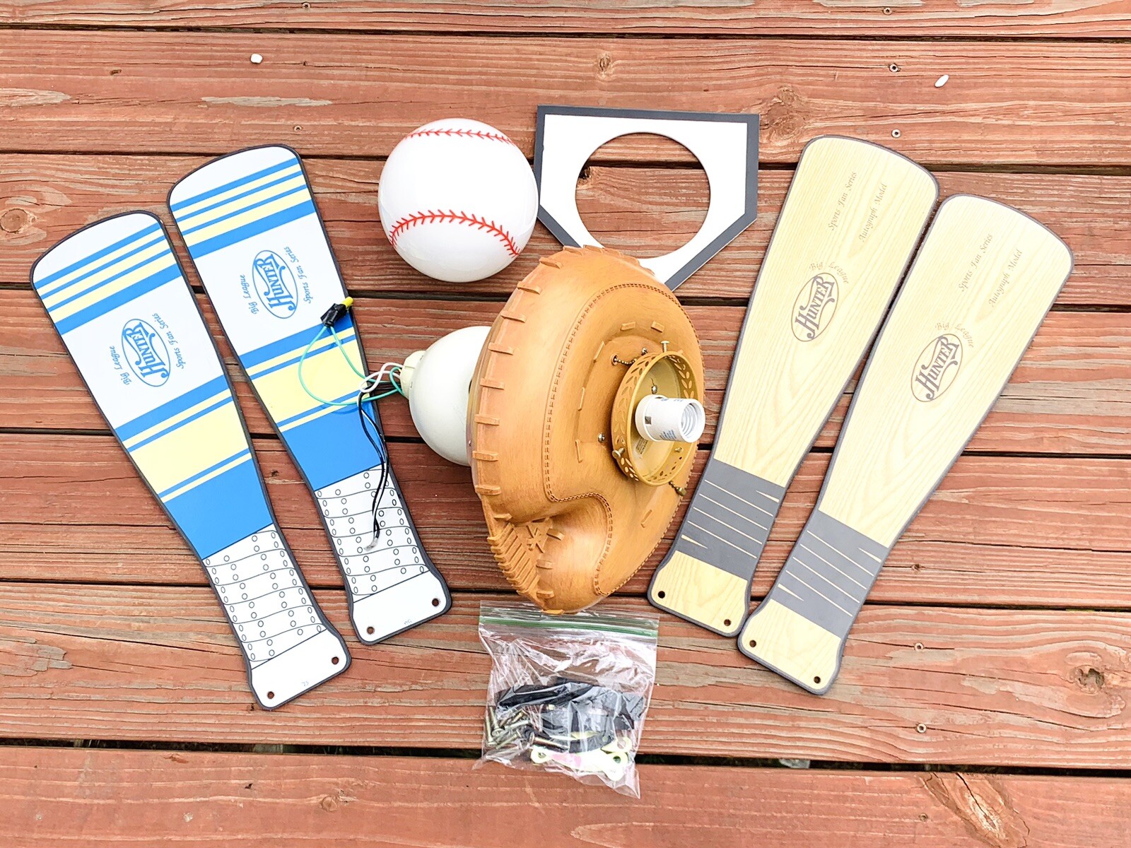 Hunter Baseball Bat Ceiling Fan Shelly Lighting