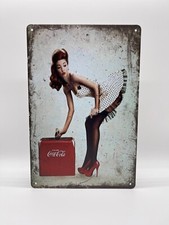 Blechschild Coca Cola 20x30cm Nostalgie Retro Reklame Vintage Geschenk Pin Up