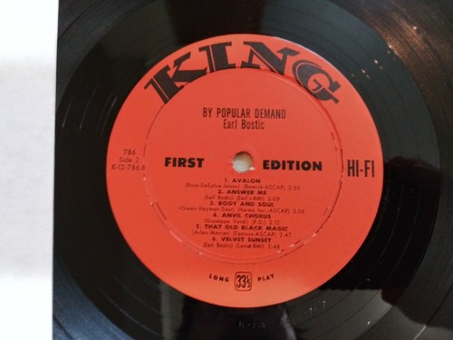 Earl Bostic - By Popular Demand VG Original 180g FIRST EDITION King Record 1961 - Picture 6 of 6