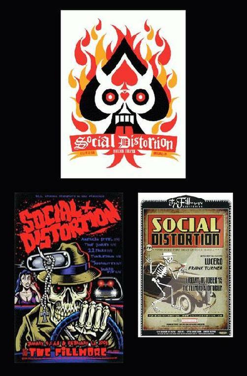 SOCIAL DISTORTION CONCERT POSTER LOT X3 FILLMORE | eBay