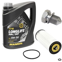 MotoröL Set ÖLfilter SH420L 5W30 5Liter + ÖLablassschraube FüR Skoda Superb VW