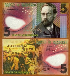 Kamberra, 5 Numismas, 2021, UNC Zola New Security features