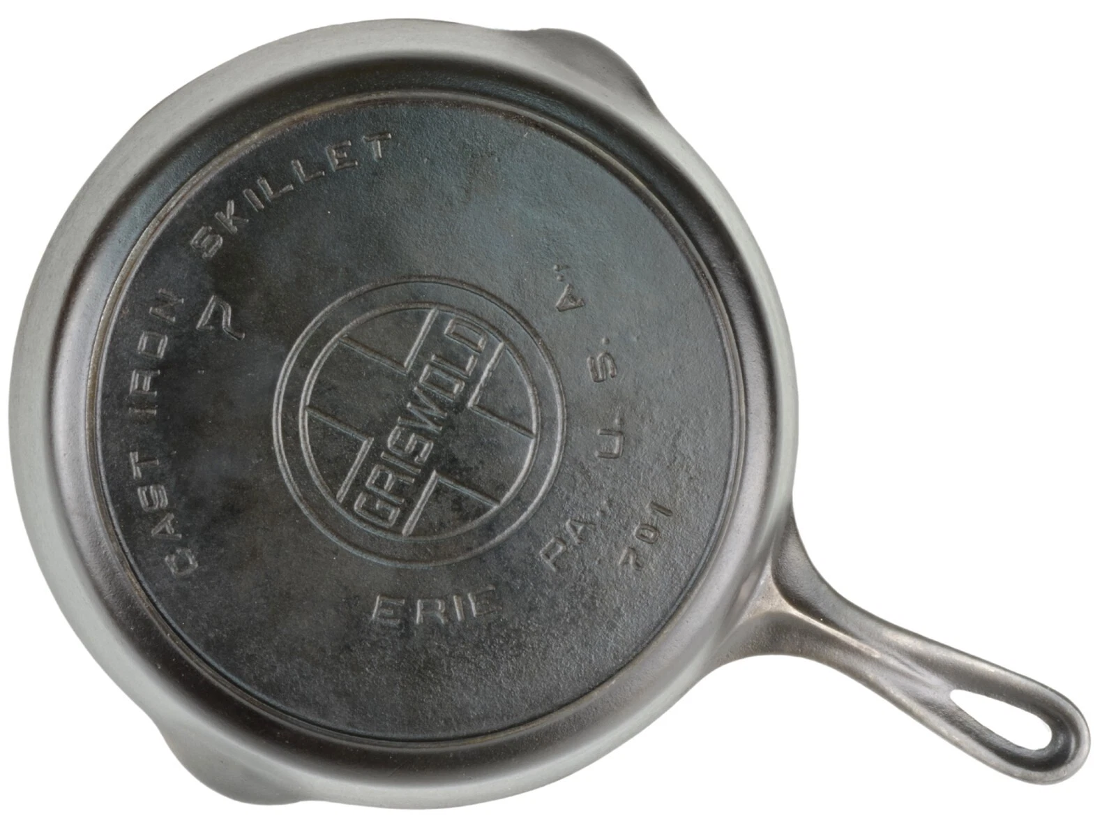 Vintage Block Logo No 7 (701) Cast Iron Skillet Excel Restored Cond