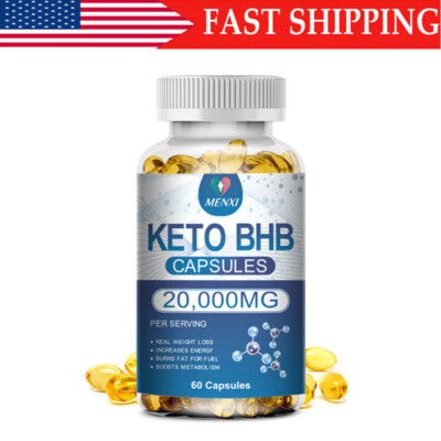 Keto Diet Pills 20,000mg Fat Burner, ACV Weight Loss Slimming, Ketosis Capsules