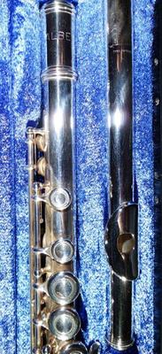 EMERSON ALBERT C. USA -E-, VOLLSILBER Kopf Querflöte Flöte flute flauta flauto 