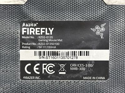 Razer Chroma Firefly Hard Gaming Mouse Pad Mat with RGB Lighting