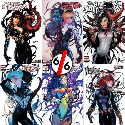  ️ AMAZING SPIDER-MAN 21 26 29 32 34 & VENOM 27 LOBOS VENOMIZED Set Of 6