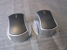 Lot 2 Universal Kitchen Stove REPLACEMENT Control Knobs - Black & Chrome Metal