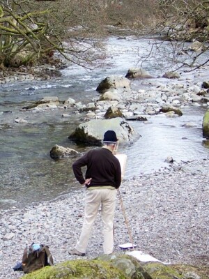 Foto 6x4 Künstler von Langdale Beck Chapel Stile Ein Künstler beschäftigt in Ruhe c2010