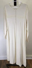 Go Softly Sleepwear Longsleeve Gown Ivory Maxi Size XL New WOT