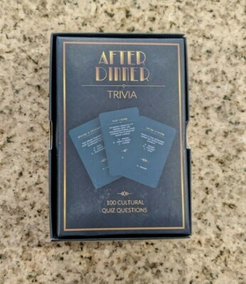After Dinner Trivia Card Game 100 Questions