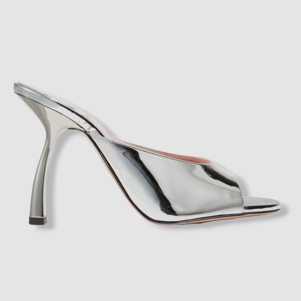 $675 Piferi Women's Silver Tiana Metallic Vegan Slide Sandal Shoes