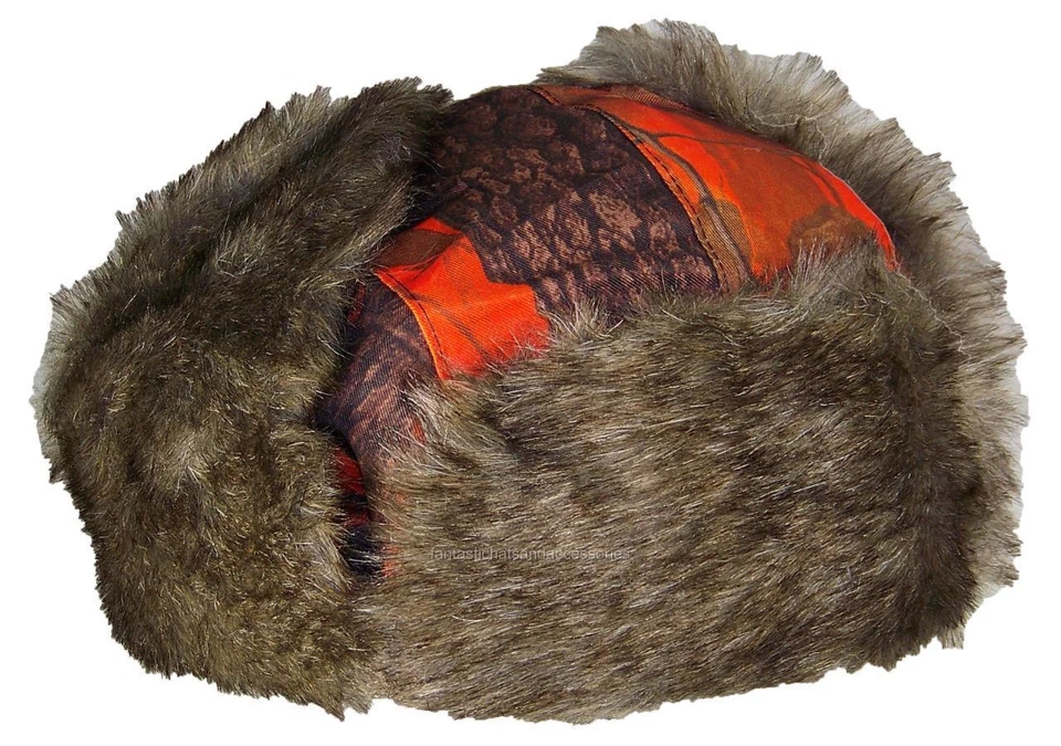 Best Winter Hats Orange Real Tree Camouflage Hunter/Trapper Winter Hat - Image 3 of 3