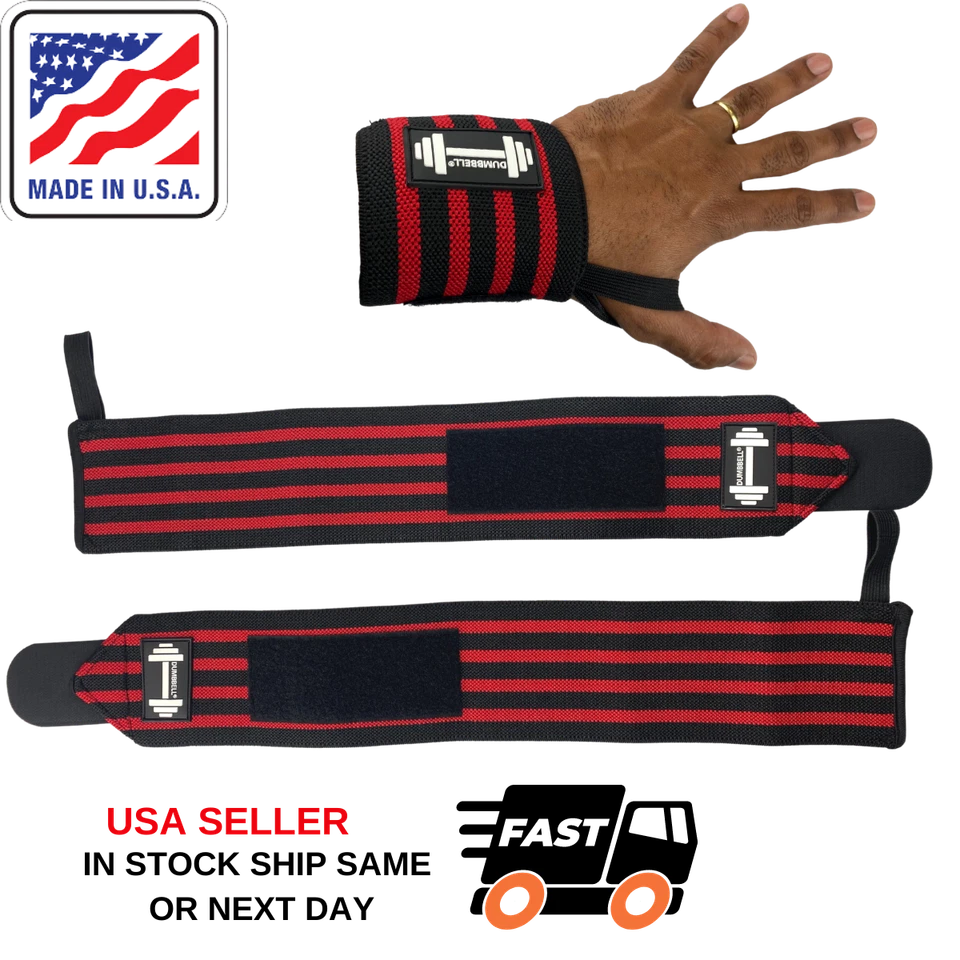 Wrap Wrist Band Brace Support Home Gym (2 Pair) - Image 2 of 3
