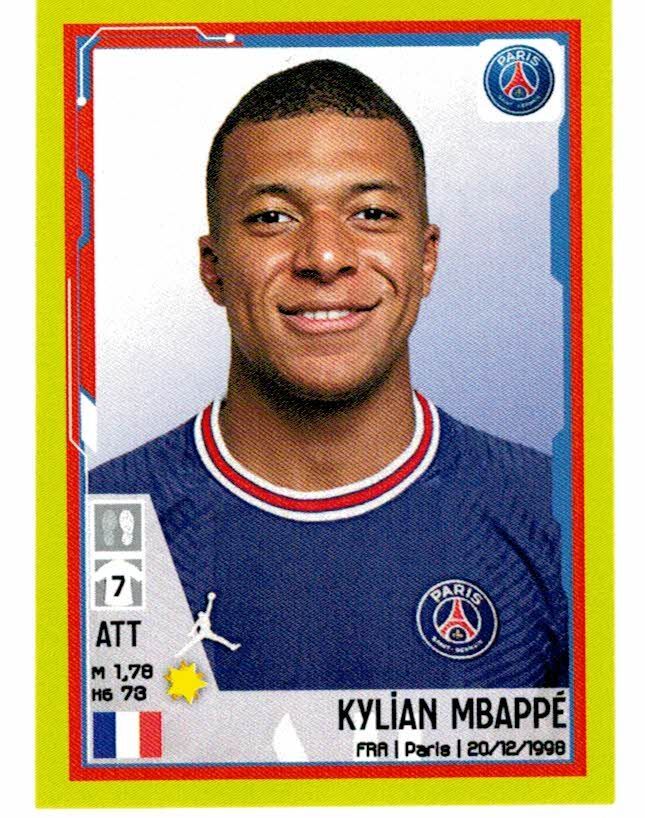STICKER IMAGE PANINI FOOT 2022 Ligue 1 # 356 Kylian MBAPPE PSG Paris France Neuf EUR 5,99 - ES