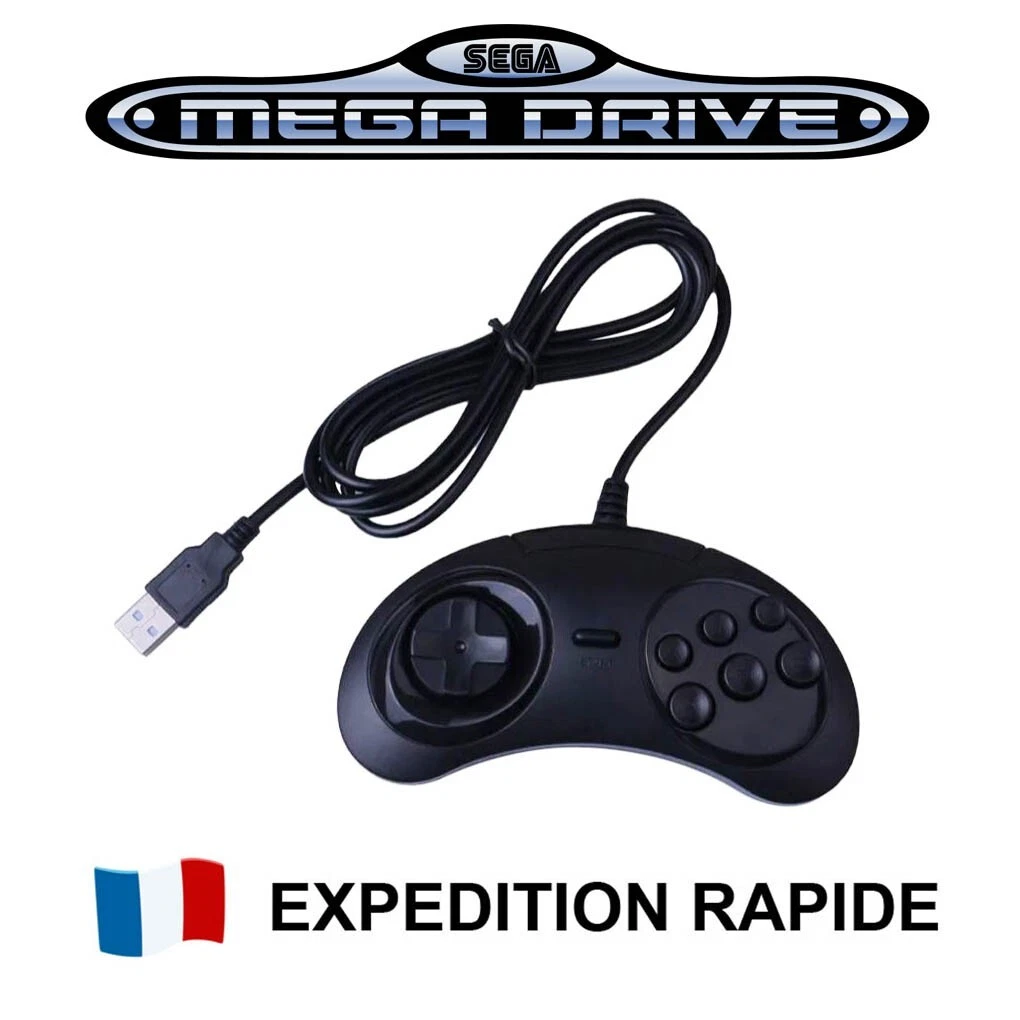 SEGA MEGA DRIVE : manette 6 Boutons - console sega megadrive EUR 28,00