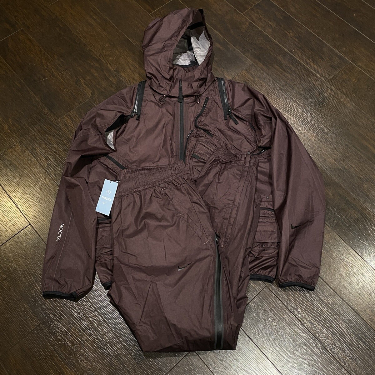 Nike x NOCTA Deep Pockets Track Suit Men Size M Dark Wine DR2618