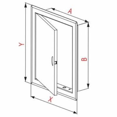White Plastic Access Hatch Panel - 450mm X 450mm (18"x18") Inspection Door / Revision Door
