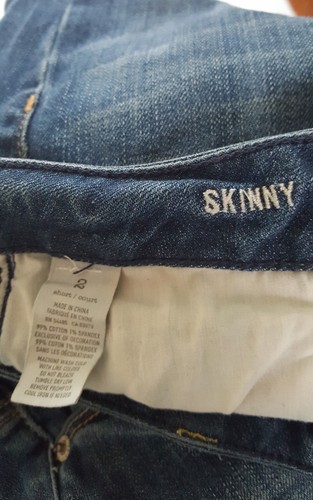 Pantalones de mezclilla ajustados para mujer American Eagle elásticos lavado medio talla 2 - Imagen 4 de 4