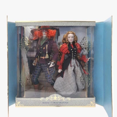 Disney Store Alice im Wunderland Alice & Mad Hatter Platinum Doll Set LE450 N... - Bild 1 von 4
