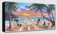 Disney Fine Art Treasures On Canvas Collection Beautiful Day At The Beach-Mickey