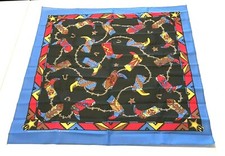 Scarf Scarves Neckerchief Western Boots Bandana 21-1/4 x 21-3/4 Cotton/Poly 13