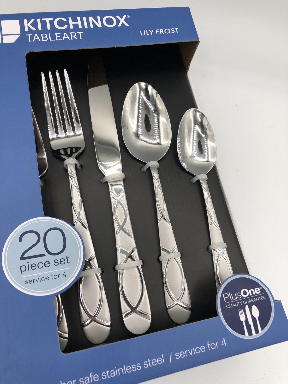 Brand New! Kitchinox Lily Frost 20Piece Flatware Service For 4 eBay