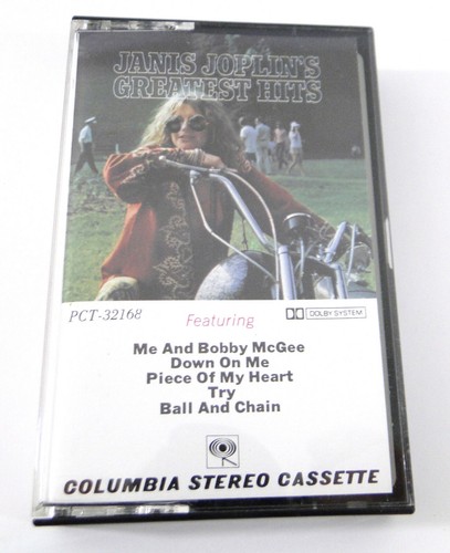 JANIS JOPLIN - JANIS JOPLIN'S Greatest Hits - CASSETTE COLUMBIA - Blues Rock - Picture 1 of 2