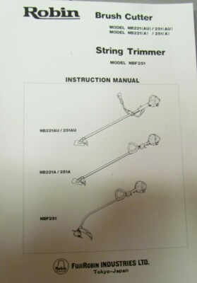 #ad New Robin Brush Cutter Parts Manual NB221 251 A amp; AU NBF251 String Trimmer $28.95