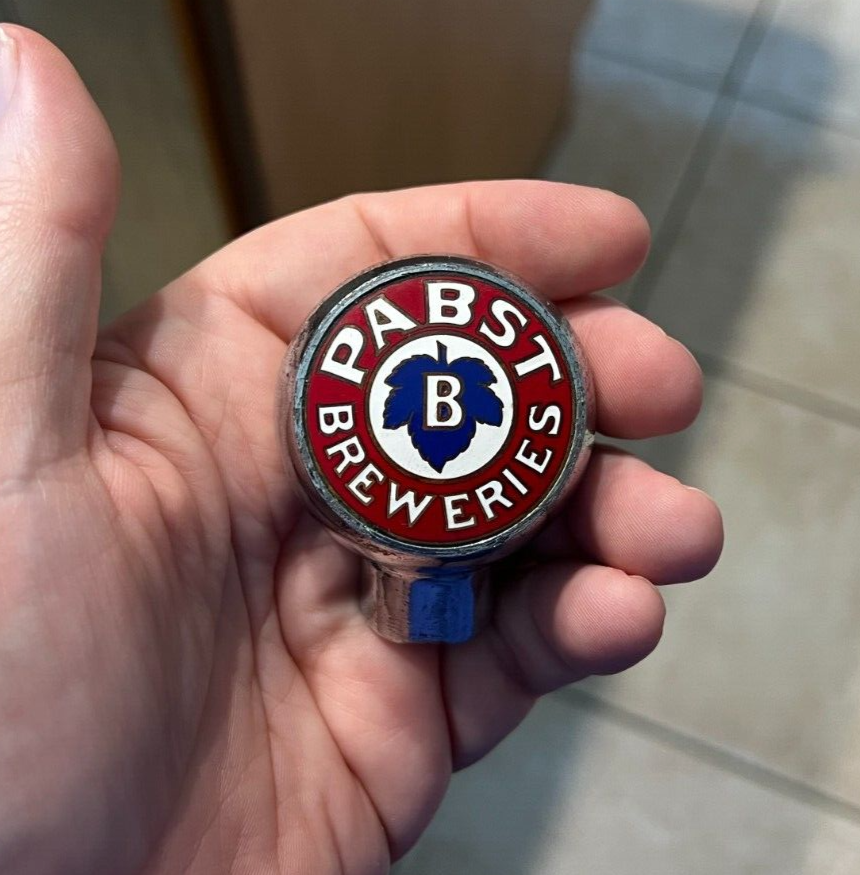 VINTAGE PABST BLUE RIBBON BEER BALL TAP KNOB HANDLE PABST BREWERIES