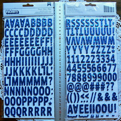 CHERISH Glitter Foam 204 Alphabet UpperCase ThickerStickers ROYAL BLUE Choice L3