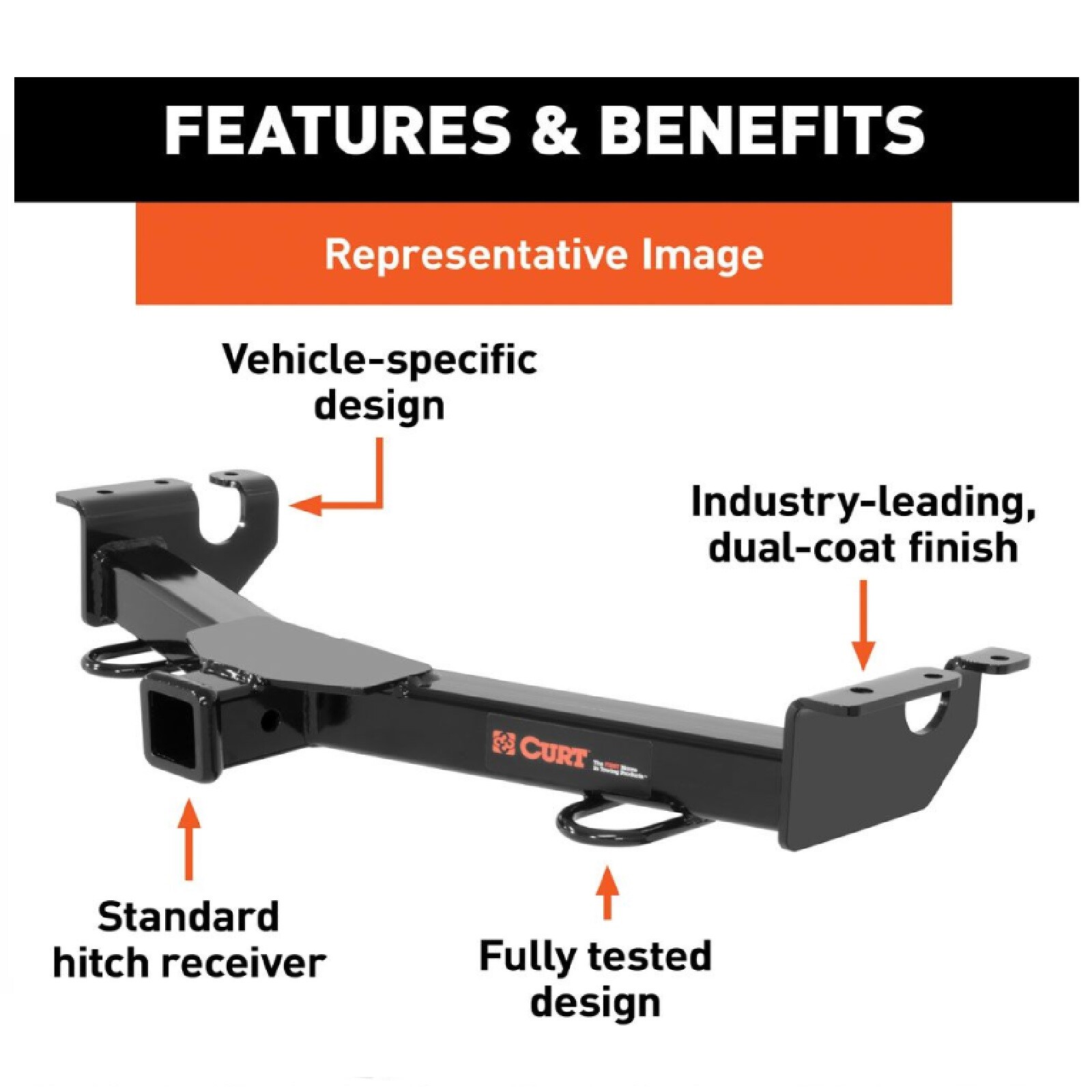 Curt Front Mount Trailer Hitch 31017 For 0309 Dodge Ram 1500 2500 3500