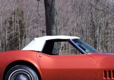 Us Made 1968-1975 Corvette Convertible Soft Top Roof White Vinyl Pads Straps 
