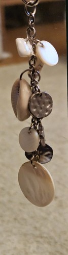 Real Shell Keyring / Bag Charm Metal Star & Hammered Metal Circle š - Picture 13 of 13