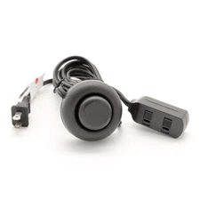 9FT 3 Outlet 2 Prong Indoor Power Extension Cord Cable with Foot Switch Black