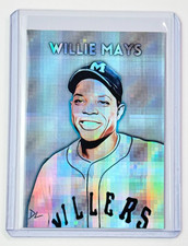 Willie Mays Limited Edition Artist Signed Minneapolis Millers Refractor Card 1/1