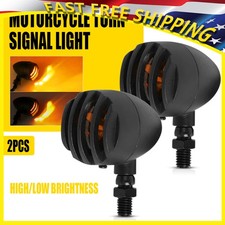 2x Turn Signal Lights Blinker Front Back Lamp Universal Motorcycle Amber Halogen