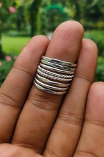 Set of 8 Sterling Silver, Pure 925 Sterling Silver Rings, Handmade Ring,All size