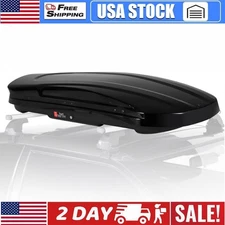 165 LBS Hard Shell Roof Top Cargo Carrier Waterproof Lockable Storage Box