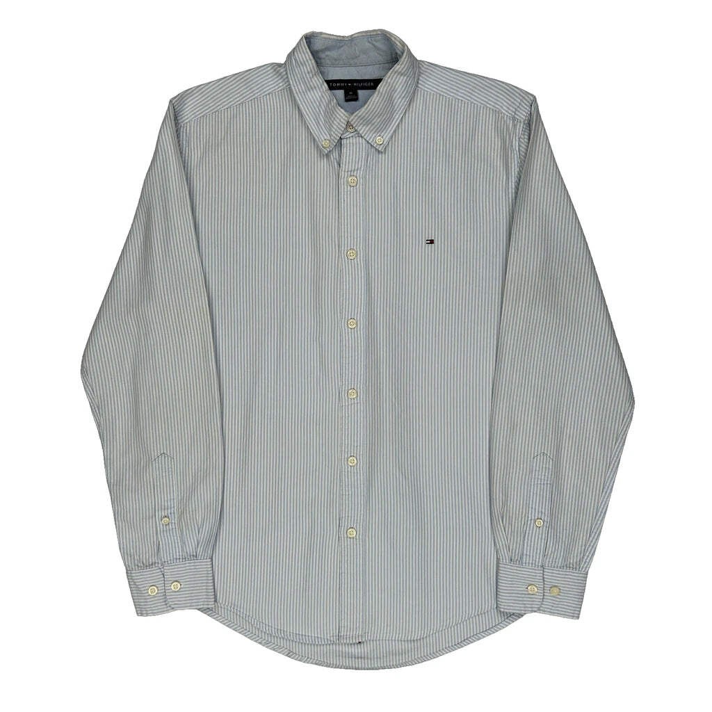 Tommy Hilfiger Striped Shirt - Medium Blue Cotton