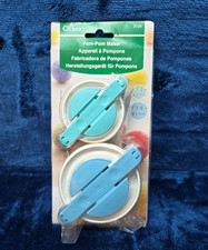 Clover Art 3126 Medium/Large Pom-Pom Maker - Set of 2, 2-1/2"  3-3/8" - NIP 