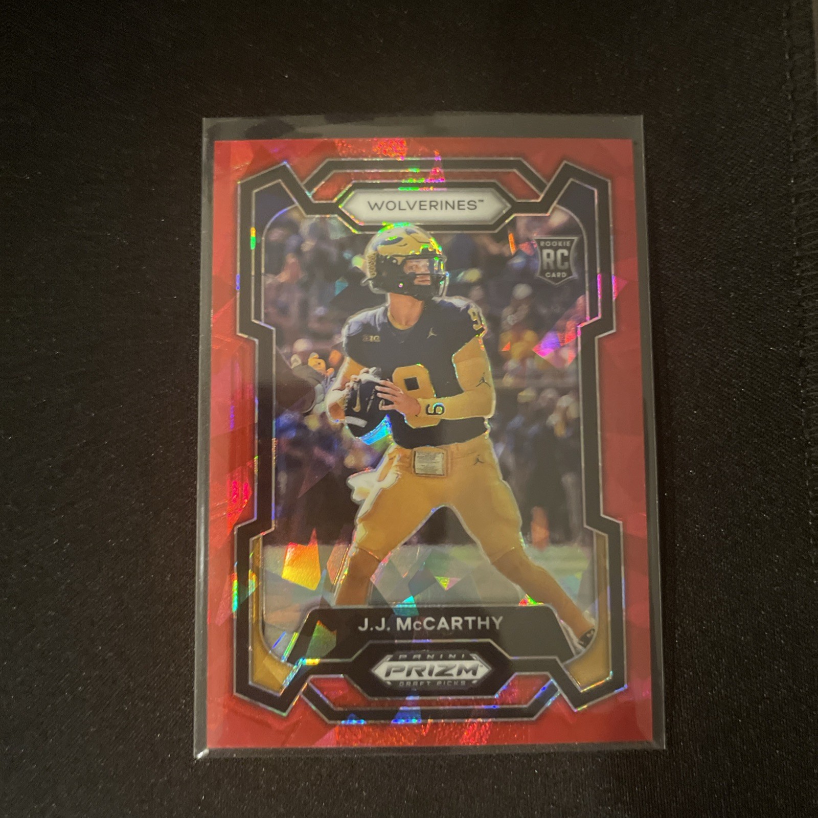 2024 Panini Prizm Draft Picks - J.J. McCarthy #132 Red Ice Prizm (RC)