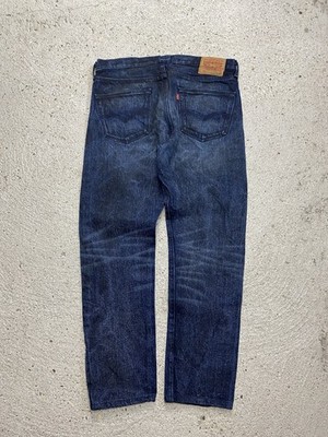 Levis 501 Selvedge RAW Denim Deep Navy Indigo Bleached Japan