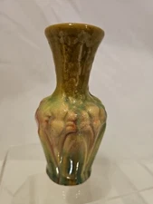 MCCOY BRUSH MAJOLICA SMALL VASE AMARYLLIS "RARE"